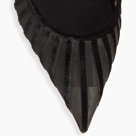 Jimmy Choo Bing 100MM Crystal-Embellished Mesh Mules 37 - Picture 6 of 12